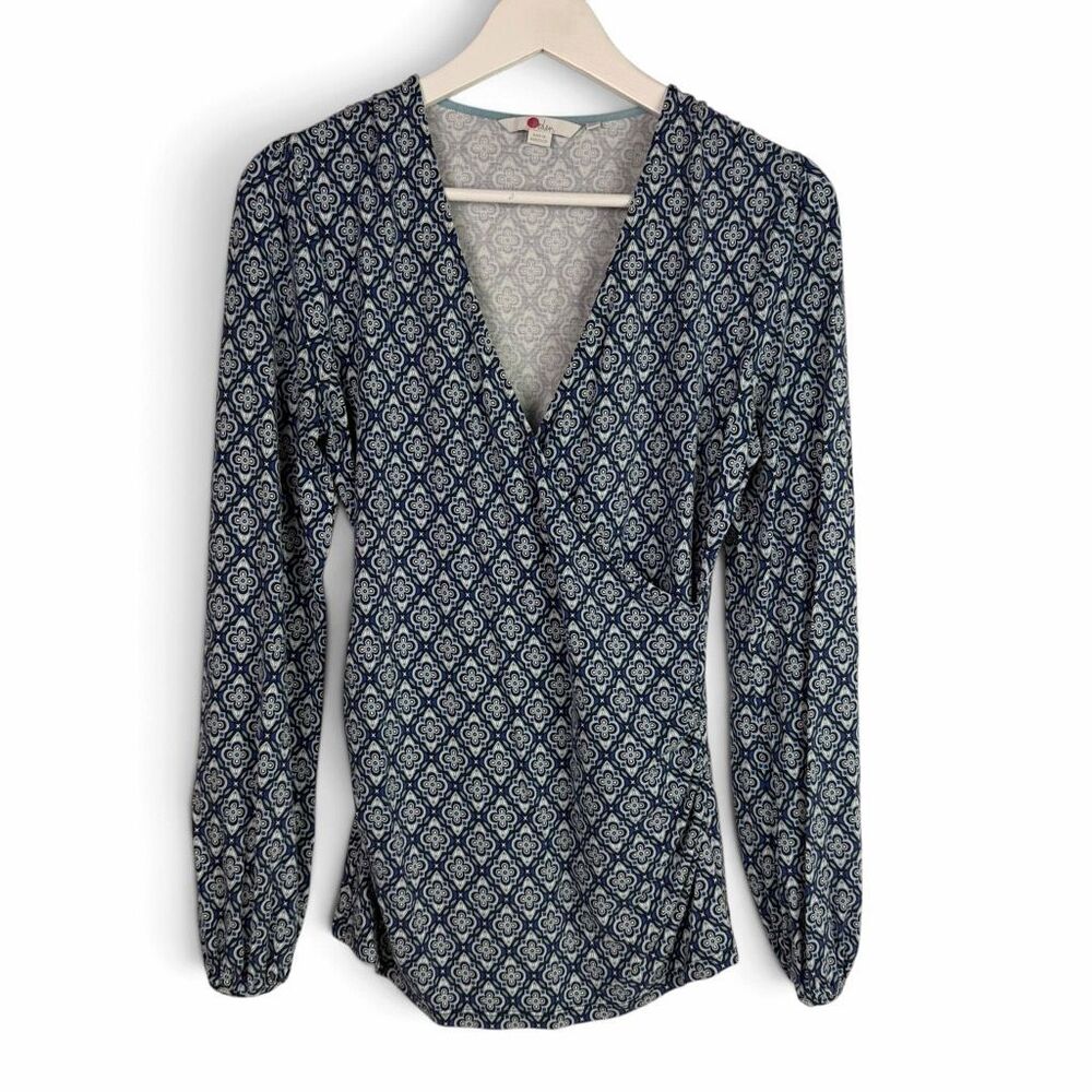 Boden Elodie Faux Wrap Top size 8